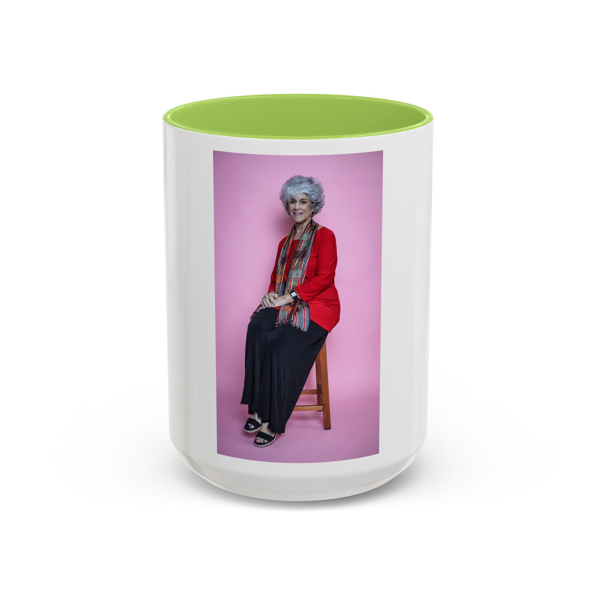 Vintage Dorothy Golden Girls Inspired Portrait Accent Coffee Mug — Quirky Retro Kitchen Gift