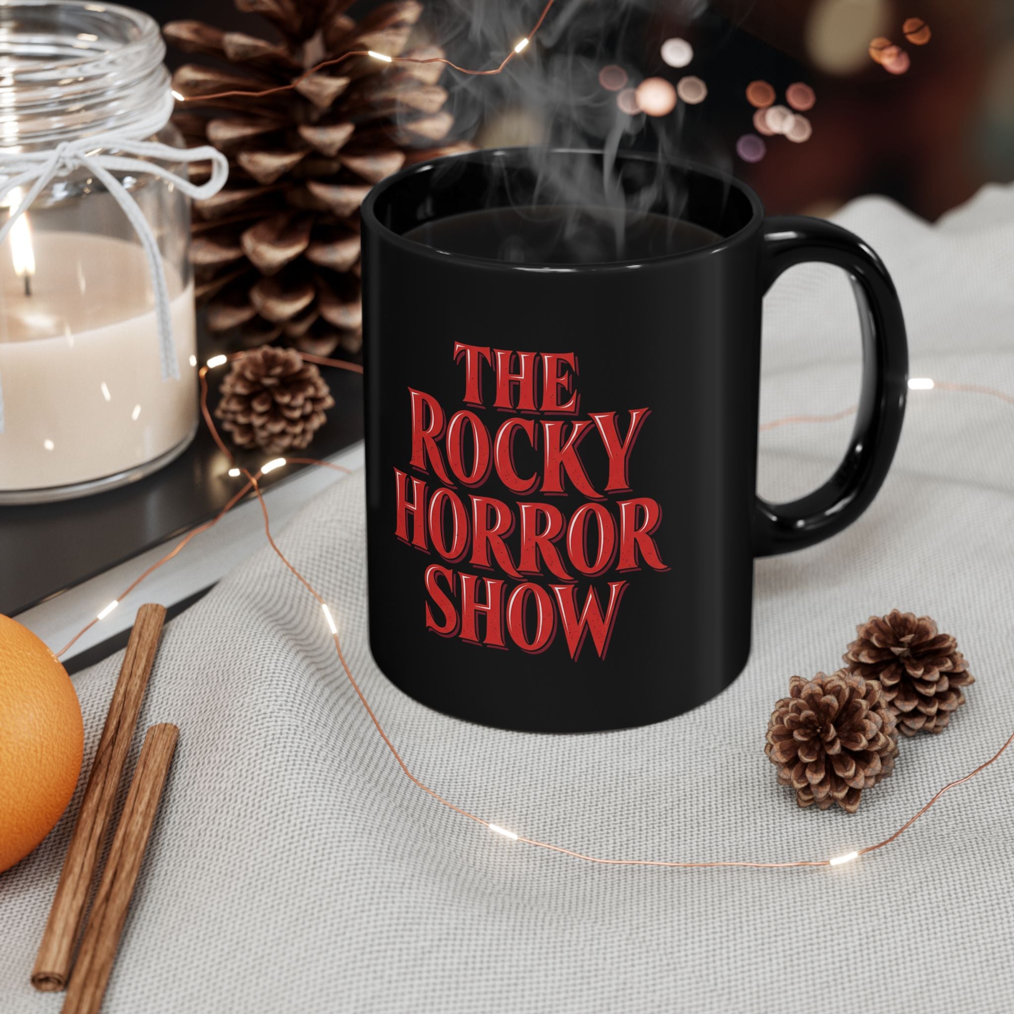 Rocky Horror Show Black Mug — The Rocky Horror Show Logo Coffee Cup (11oz/15oz)