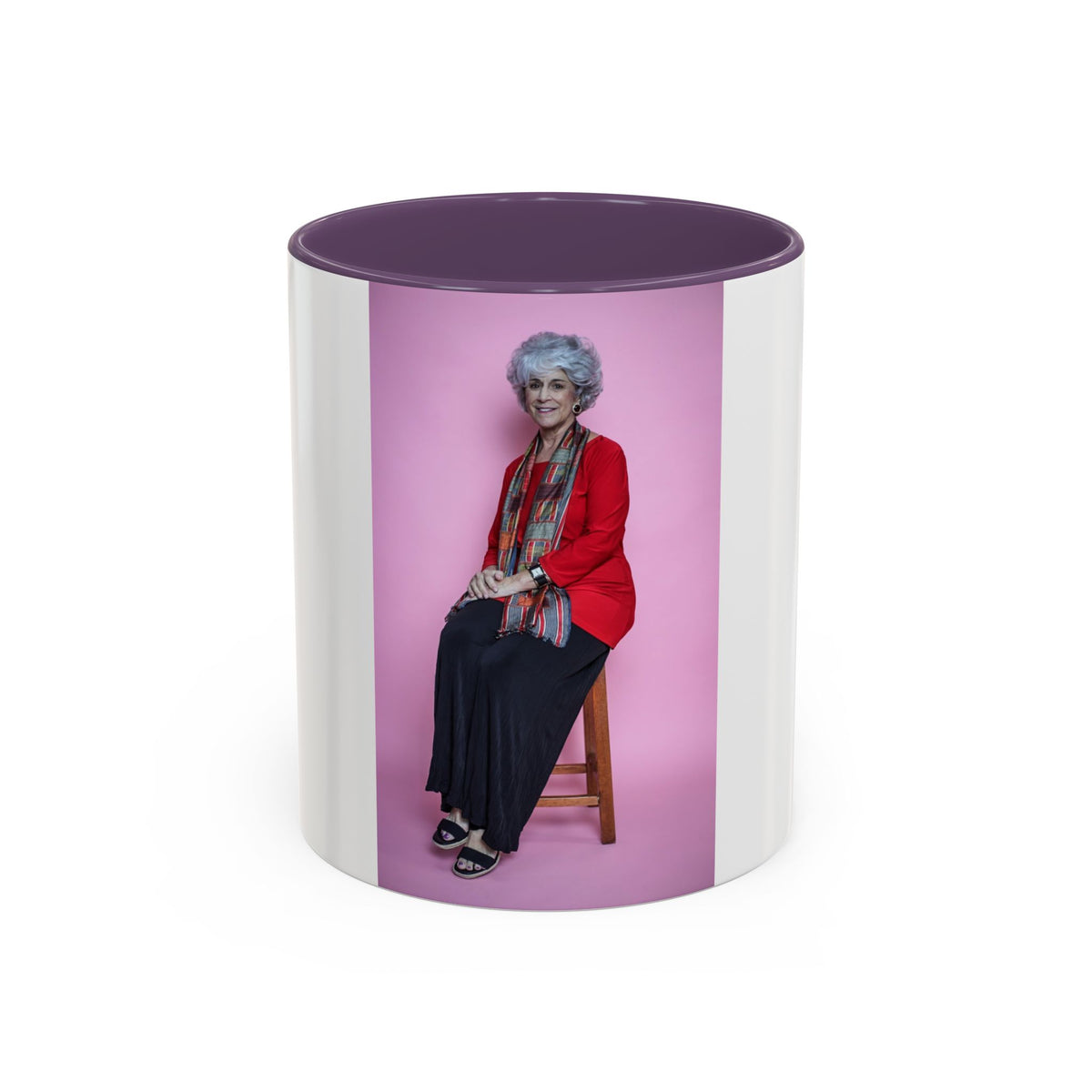 Vintage Dorothy Golden Girls Inspired Portrait Accent Coffee Mug — Quirky Retro Kitchen Gift
