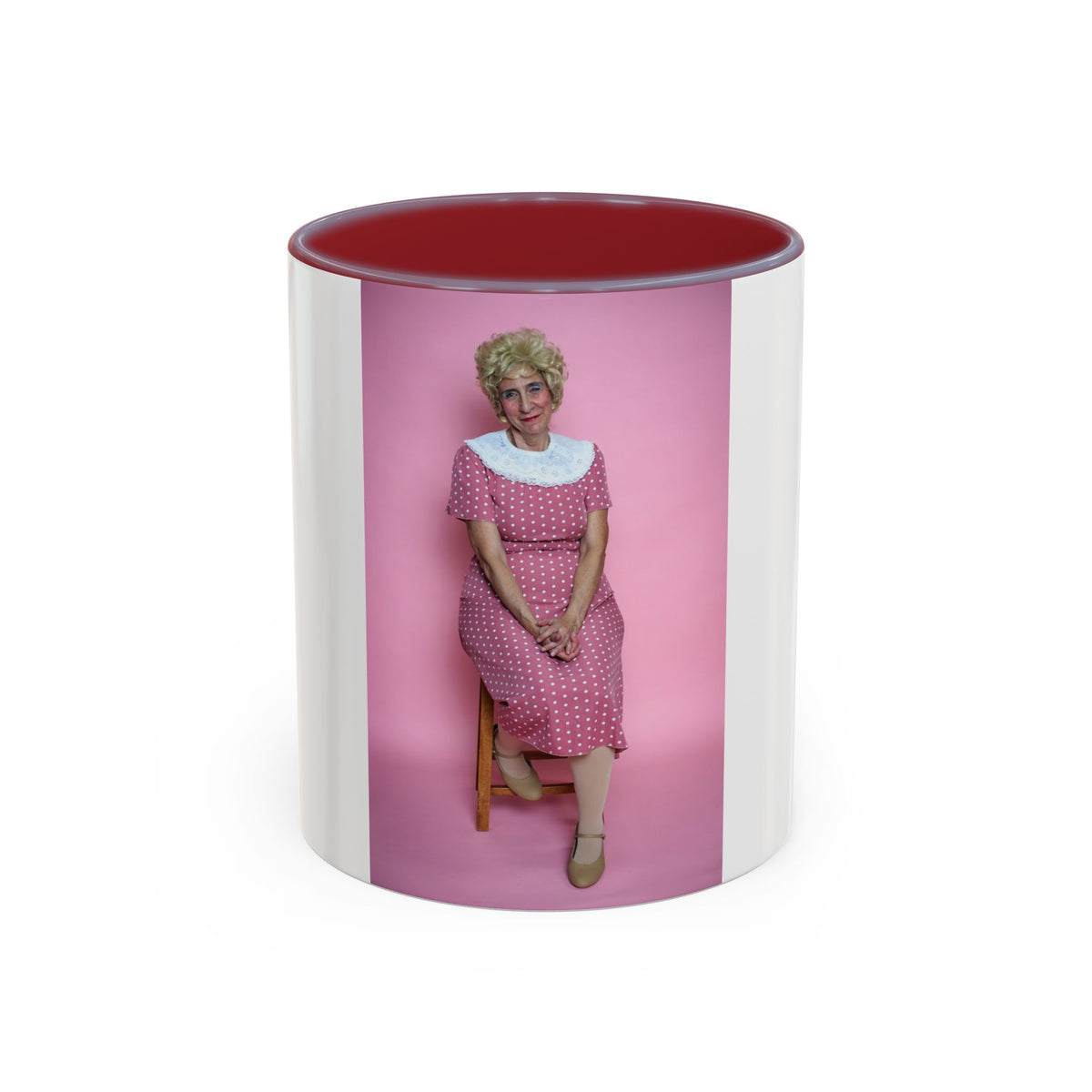 Vintage Pink Portrait Rose Golden Girls Inspired Coffee Mug — Quirky Photo Accent Mug (11/15oz)