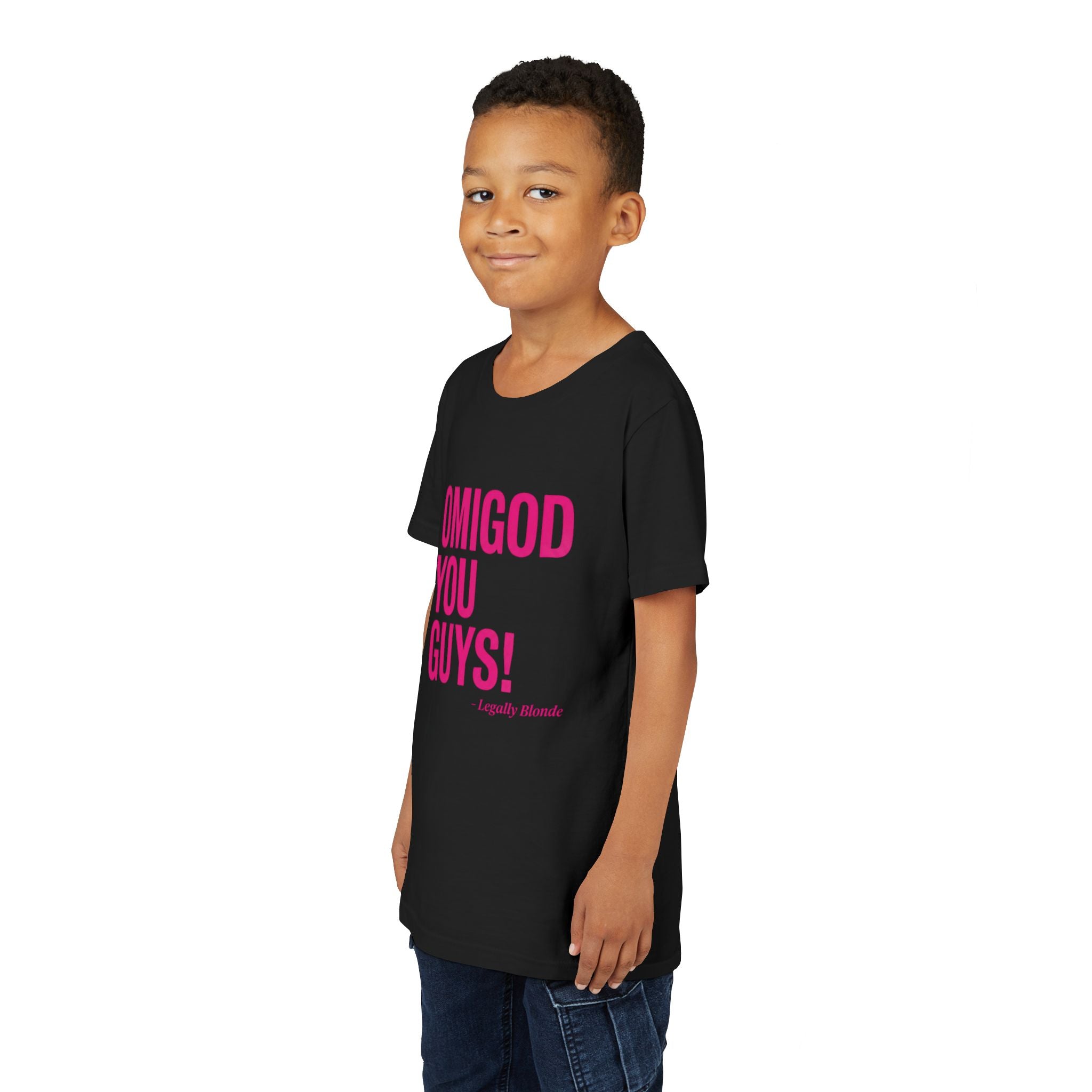 OMIGOD YOU GUYS! Youth Tee – Funny Pink Text Graphic Shirt