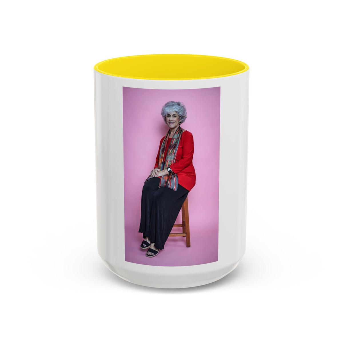 Vintage Dorothy Golden Girls Inspired Portrait Accent Coffee Mug — Quirky Retro Kitchen Gift