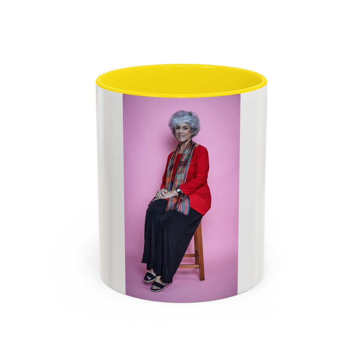 Vintage Dorothy Golden Girls Inspired Portrait Accent Coffee Mug — Quirky Retro Kitchen Gift