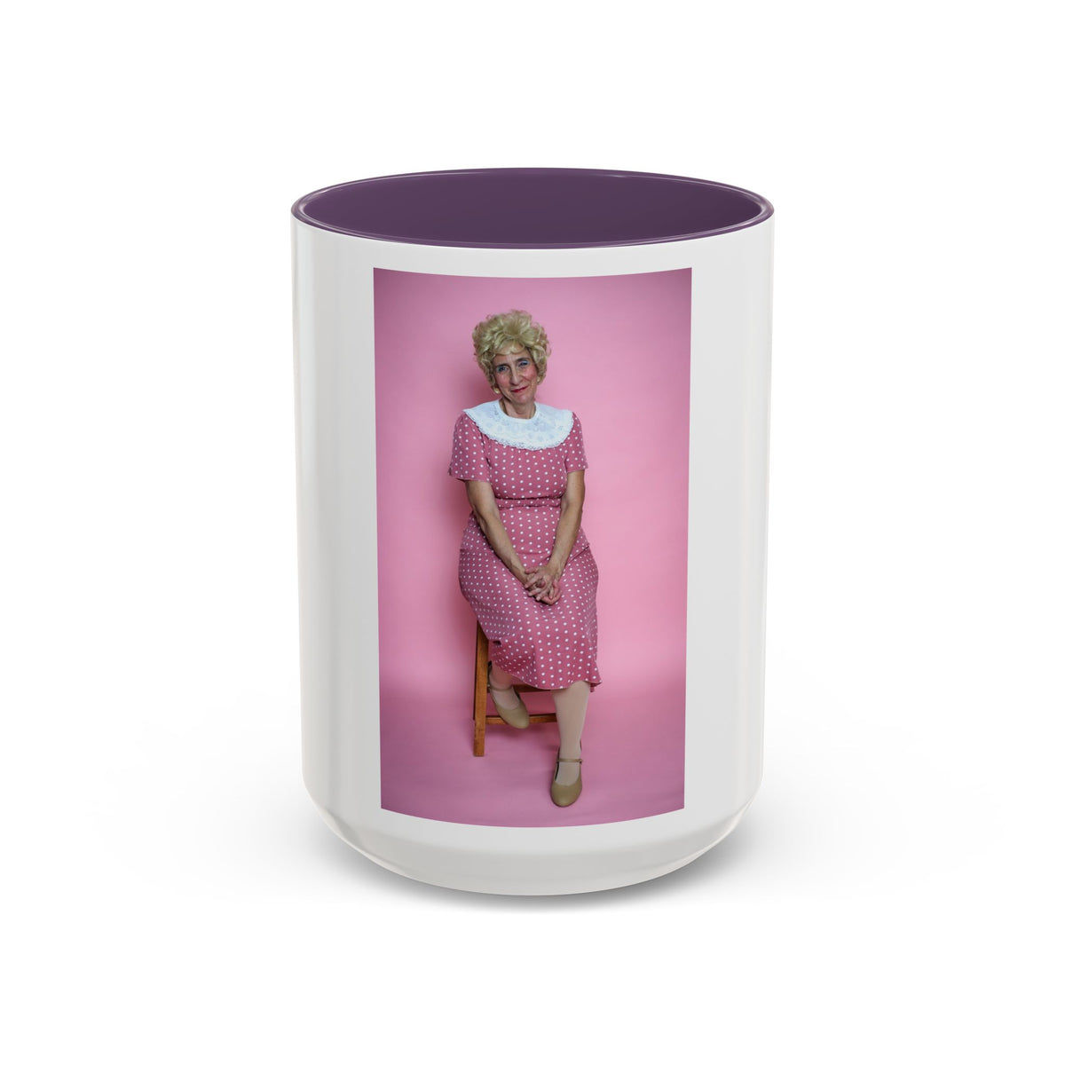 Vintage Pink Portrait Rose Golden Girls Inspired Coffee Mug — Quirky Photo Accent Mug (11/15oz)